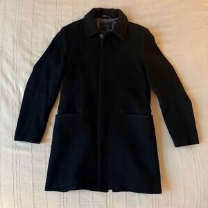 Banana Republic Men's Black Wool Overcoat